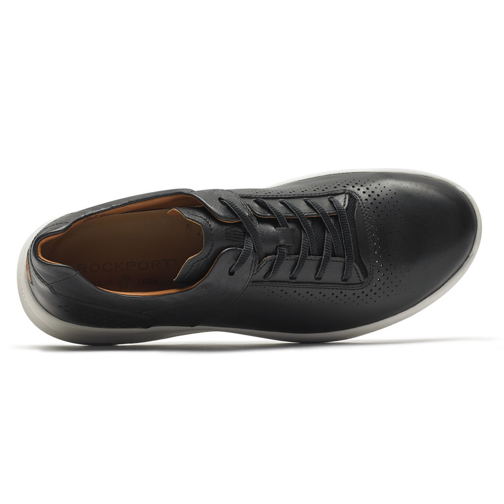 Rockport Singapore Mens Sneakers - PulseTech Plain Toe Black - CG5302978